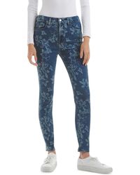 Jen7 - Floral High-rise Skinny Jeans - Lyst