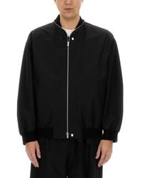 Jil Sander - Oversized Cotton Bomber Jacket With Ribbed Cuffs - Lyst