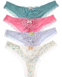 Honeydew Intimates - 4pk Willow Lace Thong - Lyst