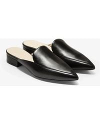 Cole Haan - Piper W12888 Flat Leather Pointed Toe Mules Hawk2491 - Lyst