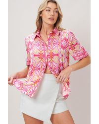 TRUEDAMES - Candy Orbit Woven Top - Lyst