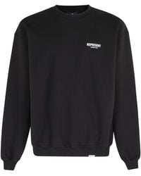 Represent - Owners Club Zip Back-Logo Cotton Sweatshirt - Lyst