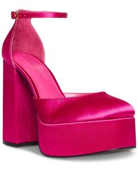 Madden Girl - Dion Round Toe Ankle Strap Platform Heels - Lyst