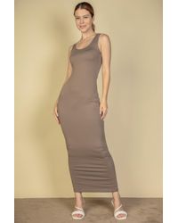 TRUEDAMES - Solid Basic Maxi Dress - Lyst
