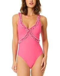 Cece - Contrast Ruffle One-Piece - Lyst