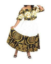 Kara Chic - African Print Off-Shoulder Maxi Dress - Lyst