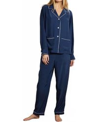 The Sleep Code - Washable Silk Long Pj Set - Lyst