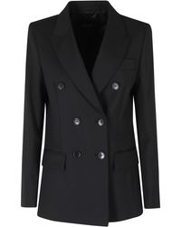 Seventy - Double-Breasted Flap Pockets Polyester-Blend Jacket - Lyst