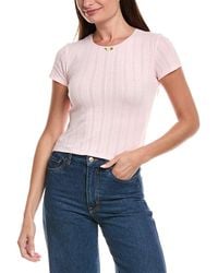 Wayf - Pointelle T-Shirt - Lyst
