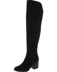 BP. - Slit Faux Suede Over-The-Knee Boots - Lyst