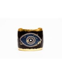 Avenue Chic - Leaf Evil Eye Cuff - Lyst