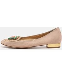 Charlotte Olympia - Suede Birthday Zodiac Cancer Ballet Flats - Lyst