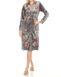 Johnny Was - Crushed Velvet Shirt Dress - Lyst