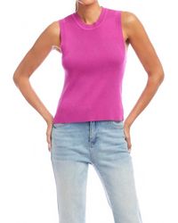 Karen Kane - Sleeveless Ribbed Sweater Tank Top - Lyst