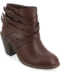 Journee Collection - Collection Wide Width Strap Bootie - Lyst