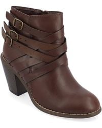 Journee Collection - Collection Wide Width Strap Bootie - Lyst