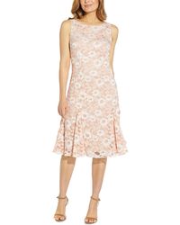 Adrianna Papell - Godet Lace Sleeveless Fit & Flare Dress - Lyst