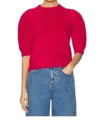 Bobi - Mock Neck Puff Sleeve Sweater Top - Lyst