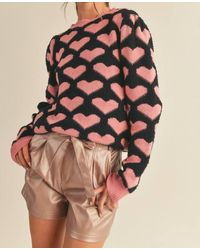 ..,merci - Crewneck Knit Heart Sweater - Lyst