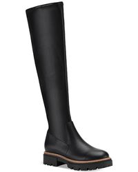 Sun & Stone - Jacksonn Faux Suede Lug Sole Over-the-knee Boots - Lyst