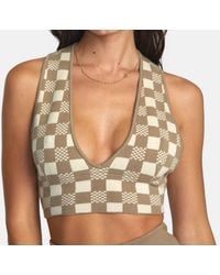 RVCA - Fever Racerback Knitted Crop Top - Lyst