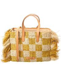 Poolside - The Tropical Fringe Straw Tote - Lyst