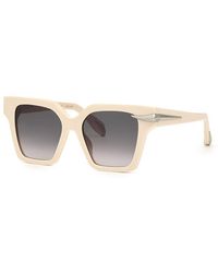 Roberto Cavalli - Sunglasses Square Full Rim, Cream Frame And Gradient Lens Src002S09X7 - Lyst