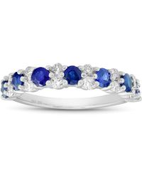 Pompeii3 - 1 1/2 Ct Blue Sapphire & Diamond Wedding Ring - Lyst