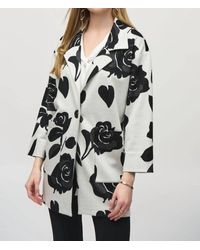 Joseph Ribkoff - Floral Print Knit Coat - Lyst