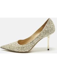 Jimmy Choo - Coarse Glitter Romy Pointed Toe Pumps - Lyst