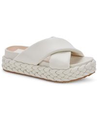 Dolce Vita - Blume Faux Leather Slip On Slide Sandals - Lyst