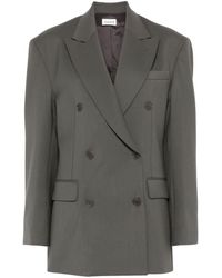 P.A.R.O.S.H. - Ivy Virgin Wool Blend Twill Blazer - Lyst
