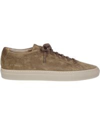 Common Projects - Achilles Premium Minimalist Suede Low-Top Sneakers - Lyst