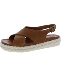Lucky Brand - Laythan Leather Buckle Platform Sandals - Lyst
