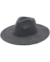 San Diego Hat - San Diego Hat Company Charcoal Faux Felt Wide Brim Fedora Cap Gbo3295 - Lyst