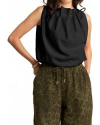Davi & Dani - Cowl Neck Tie Detail Top - Lyst