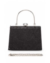 Fashnzfab - Full Stone Top Handle Convertible Box Clutch - Lyst