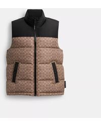 COACH - Recycled Polyester Down Puffer Vest - Lyst