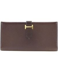 Hermès - Béarn Leather Wallet (pre-owned) - Lyst