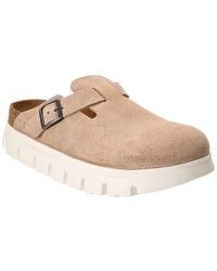Birkenstock - Papillio By Boston Chunky Narrow Suede Clog - Lyst