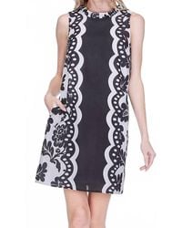 J joy - Ruffles Neck Mini Dress - Lyst