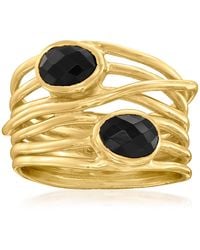 Ross-Simons - Onyx Multi-Row Ring - Lyst