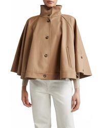 Max Mara - Fulcro Cropped Water Repellent Gabardine Cloak - Lyst