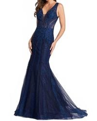 Ellie Wilde - Embellished Sleeveless Prom Dress - Lyst
