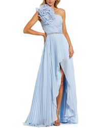 Mac Duggal - Floral Detail One Shoulder Gown With Side Slit - Lyst