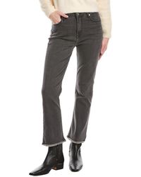 7 For All Mankind - High-Rise Slim Kick Wash Ankle Crop Jean - Lyst