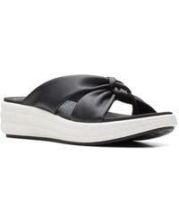 Clarks - Cloudsteppers Drift Ave Sandal Wedge Slip On Slide Htat268 - Lyst