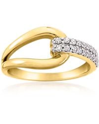 Ross-Simons - Diamond Interlocking Loop Ring - Lyst
