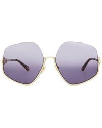 Chloé - Chloe Square-frame Metal Sunglasses - Lyst
