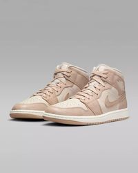 Nike - Air Jordan 1 Mid Se Fj3448-200 Sneakers Light Lace Up Tf551 - Lyst